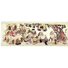 渓斉英泉: The Seven Lucky Gods Amusing Themselves with a Group of Wine Kegs - Legion of Honor