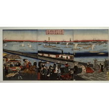Utagawa Hiroshige III: Steamd Train at Yatsunoyama in Tokyo - Legion of Honor