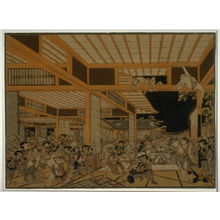 歌川豊春: Night Attack on Kira's Mansion by the 47 Ronin (Chushingura, Act XI) - Legion of Honor