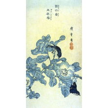 歌川広重: Camellia and small Birds - From a set of 6 Bird and Flower prints in Chinese style - Legion of Honor