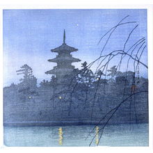 川瀬巴水: Pagoda and Pond - Legion of Honor