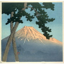 Japanischer Druck "Dawn on Fuji" von Kawase Hasui, 川瀬巴水 (Kawase Hasui)