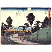 Utagawa Hiroshige: Akasaka, no. 37 from a series of Fifty-three Stations of the Tokaido (Tokaido gojusantsugi) - Legion of Honor