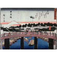 歌川広重: Nihon Bridge (Nihombashi), no. 1 from a series of Fifty-three Stations of the Tokaido (Tokaido gojusantsugi) - Legion of Honor