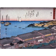 Utagawa Hiroshige: Shinagawa, no. 2 from a series of Fifty-three Stations of the Tokaido (Tokaido gojusantsugi) - Legion of Honor