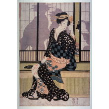 Japanese Print "Furyu yusuzumi sanbijin (Three elegant women enjoying the evening cool)" by Kikugawa Eizan, 菊川英山 (Kikukawa Eizan)