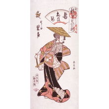 Yurakusai Nagahide: The Geisha Rikichi (Satayoshi) of the New Ageya as a Birdcatcher (Torioi sugata) from the series Costumes for the Gion Festival Parade (Gion mikoshi arai nerimono sugata) - Legion of Honor