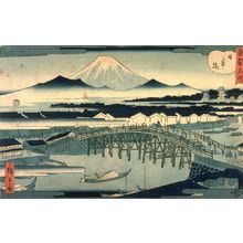 Japanese Print "Nihon Bridge (Nihombashi), from the series Famous Places in the Eastern Capital l (Toto meisho)" by Utagawa Hiroshige II, 二歌川広重 (Utagawa Hiroshige II)