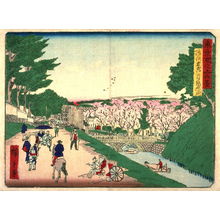 Utagawa Hiroshige III: The Double Bridge (Spectacle Bridge)from Surugadai (Surugadai yori meganebashi zu), from the series Thirty-six Views of Modern Tokyo (Tokyo kaika sanjurokkei) - Legion of Honor