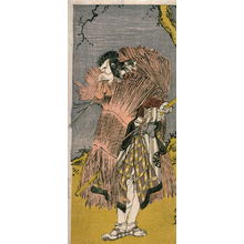 勝川春英: Nakamura Nakaro I as an Outlaw, (possibly Ono no Sadakuro), right panel of a diptych - Legion of Honor