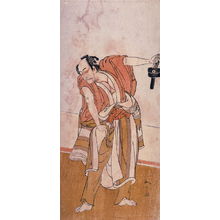 勝川春章: Ichikawa Danjuro V as a Townsman Holding a Smoking Kit, panel of a polyptych - Legion of Honor