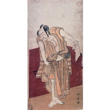 Katsukawa Shunsho: Nakamura Nakazo , possibly as Amakawaya Gihei Stnading Beside a Wooden Chest in act 10 of Chushingura - Legion of Honor