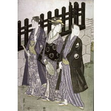 Utagawa Toyokuni I: Sawamura Gennosuke and Iwai Kumasaburo, left panel of a triptych - Legion of Honor