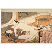 Isoda Kory?sai: Man raping a woman beside the bathtub - Legion of Honor