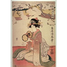 Torii Kiyomine: Five Modern Musicians (Imayo gorin hayashi), third panel of the complete pentaptych - Legion of Honor