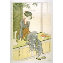 Unknown: [Seated woman taking off her slippers] - Legion of Honor