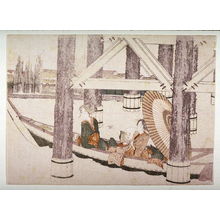 Katsushika Hokusai: [Women in a boat beneath a bridge] - Legion of Honor