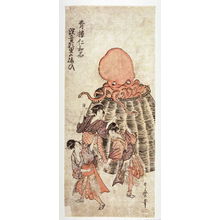 喜多川歌麿: Dancing on the Beach, Excitement in the Village (Hama ondo sato no nigiwai) , from the series Niwakei Dancer s in the Licensed Quarter (Seiro niwaka) - Legion of Honor