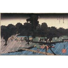 歌川広重: Evening Rain on the Banks of the Tadasu River (Tadasugawara yudachi), from the series Famous Places in Kyoto (Kyoto meisho no uchi) - Legion of Honor