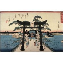 歌川広重: Shinobazu Pond (Shinobazu no ike), one from a series of Famous Places in Edo (Edo meisho) - Legion of Honor