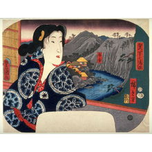 Japanese Print "Sokokura, from the series Two Artists Tour the Seven Hot Springs (S?hitsu shichit? meguri)" by Utagawa Hiroshige, 歌川広重 (Utagawa Hiroshige)