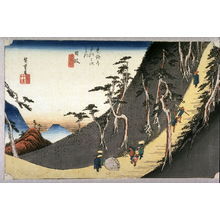 歌川広重: The Sayo Mountains near Nissaka (Nissaka sayo no nakayama), no. 26 from the series Fifty-three Stations of the Tokaido (Tokaido gosantsugi no uchi) - Legion of Honor