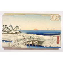 Utagawa Hiroshige: Susaki Yuki no Asa (Daybreak after a Snowfall at Susaki) - Pl. D from the portfolio Eight Snow Scenes in the Eastern Capital - Legion of Honor