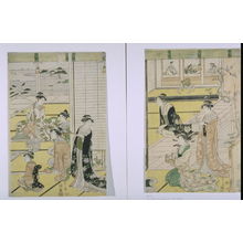 Eishi: Women Preparing for a Poetry Gathering to Celebrate the New Year, possibly from the Tale of Genji - Legion of Honor