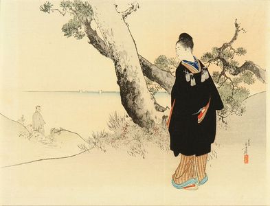 Mizuno Toshikata: A frontispiece of a novel, 1899 - Hara Shobō