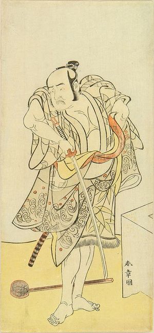 勝川春章: A full-length portrait of the actor Otani Tomoemon, 1777 - 原書房