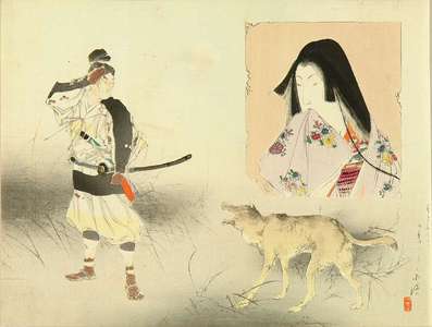 Takeuchi Keishu: A frontispiece of a novel, 1894 - Hara Shobō