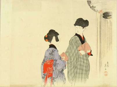 富岡英泉: A frontispiece of a novel, 1896 - 原書房
