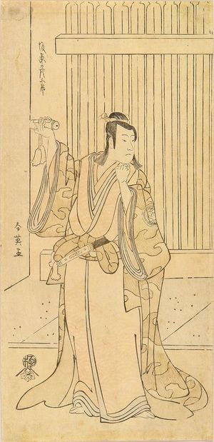 Katsukawa Shun'ei: A full-length portrait of the actor Bando HIikosburo III, c.1791 - Hara Shobō