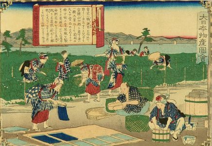 Utagawa Hiroshige III: Aobanagami (Blue ink paper), Omi Province, from - Hara Shobō