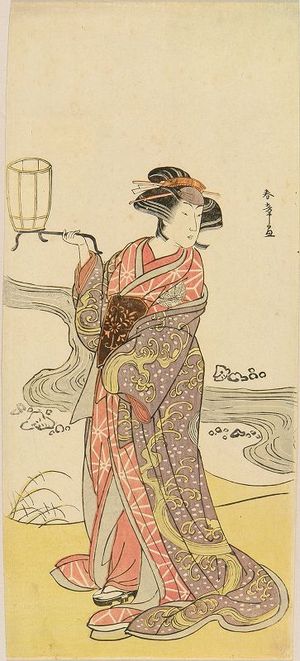 勝川春章: A full-length portrait of the actor Nakamura Riko, c.1776 - 原書房