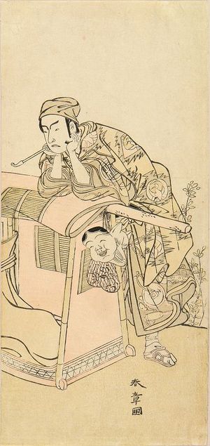 勝川春章: A full-length portrait of the actor Arashi Sangoro II, c.1773 - 原書房