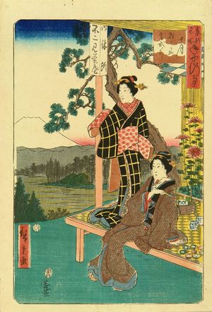 Utagawa Hiroshige: Zoshigaya memorial ceremony, tenth month, from - Hara Shobō