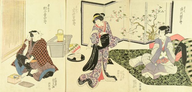 Utagawa Kunisada, 歌川国貞 (KUNISADA)による浮世絵「A scene of the kabuki performance」