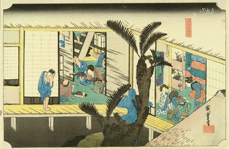 Utagawa Hiroshige: Akasaka, from - Hara Shobō