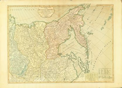 無款: Map of Siberia, copperplate, hand-applied color, 1794 - 原書房