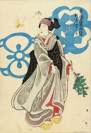 UNSIGNED: A memorial portrait of the actor Bando Shuka, 1855 - Hara Shobō