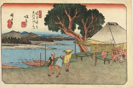 Utagawa Hiroshige: Shionata, from - Hara Shobō