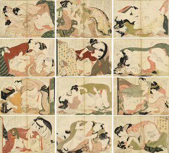 Katsushika Hokusai: A complete set of the erotic series - Hara Shobō