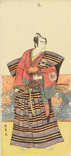 Katsukawa Shunsho: A full-length portrait of the actor Ichikawa Monnosuke, c.1780 - Hara Shobō