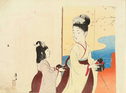Tomioka Eisen: A frontispiece of a novel, 1903 - Hara Shobō