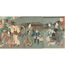 Japanischer Druck von Utagawa Kunisada II, 二代歌川国貞 (KUNISADA II)