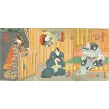 Utagawa Kunisada: Actors in the play - Hara Shobō