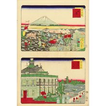 一景: An uncut sheet with view of Nihonbashi, and Kaiunbashi Mitsui House, from - 原書房