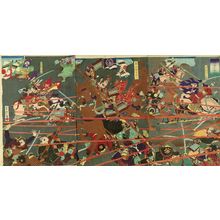 歌川芳虎: Battle of Mount Komaki, triptych, 1869 - 原書房