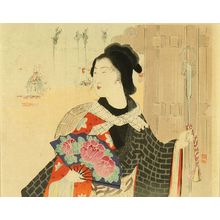 武内桂舟: Frontispiece of a novel, from - 原書房